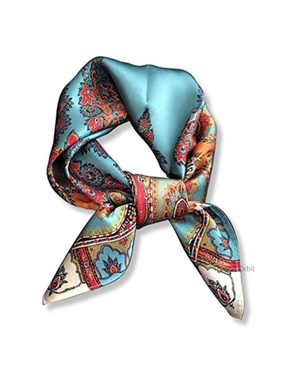 100% Mulberry Silk Square Scarf 26x26 Neck Hair Scarf Neckerchief